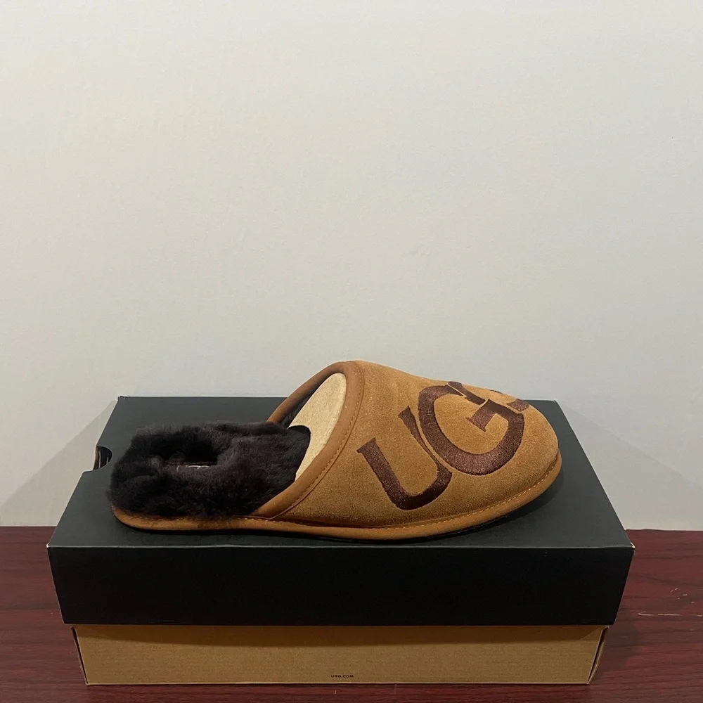 Ugg, Scuff logo Slipper, 1101324, Brown - Picture 5 of 11